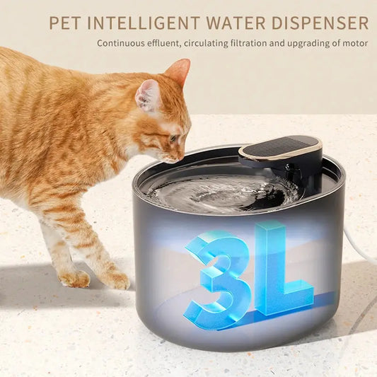 Fontaine à eau automatique silencieuse pour animaux de compagnie, distributeur d'eau pour chat, chargeur électrique USB, fournitures pour animaux de compagnie, 3L boutique des chats