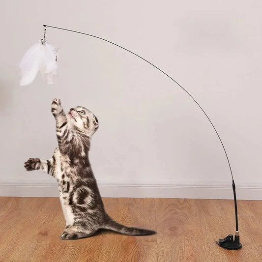 Jouet Interactif pour Chat, Simulation Amusante, Plume d'Oiseau avec Cloche. boutique des chats