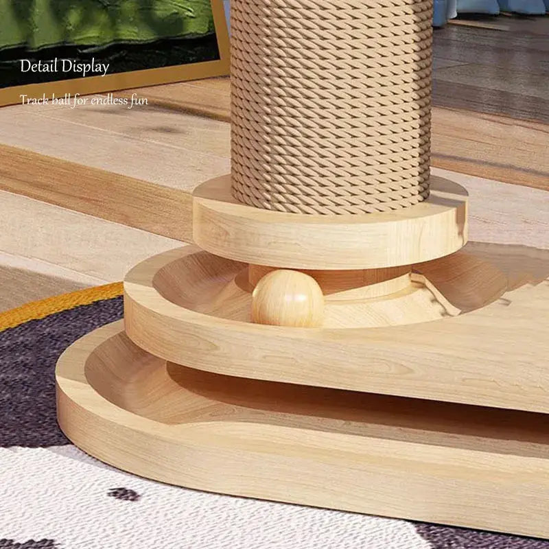 Planche à gratter en bois massif pour animaux de compagnie, cadre d'escalade en sisal, colonne , jouet coloré pour chat boutique de chat-produit pour chat