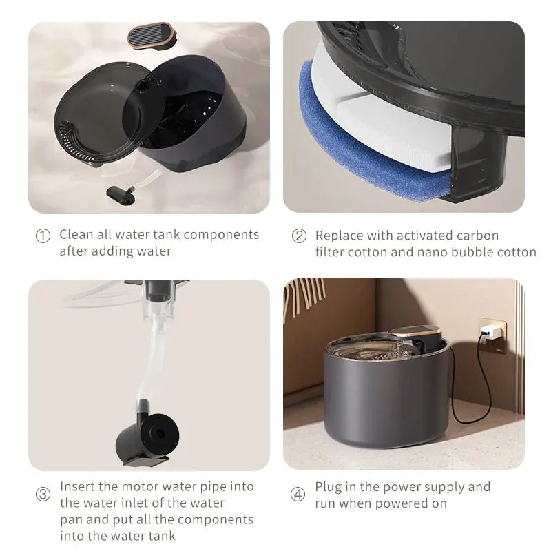 Fontaine à eau automatique silencieuse pour animaux de compagnie, distributeur d'eau pour chat, chargeur électrique USB, fournitures pour animaux de compagnie, 3L boutique des chats