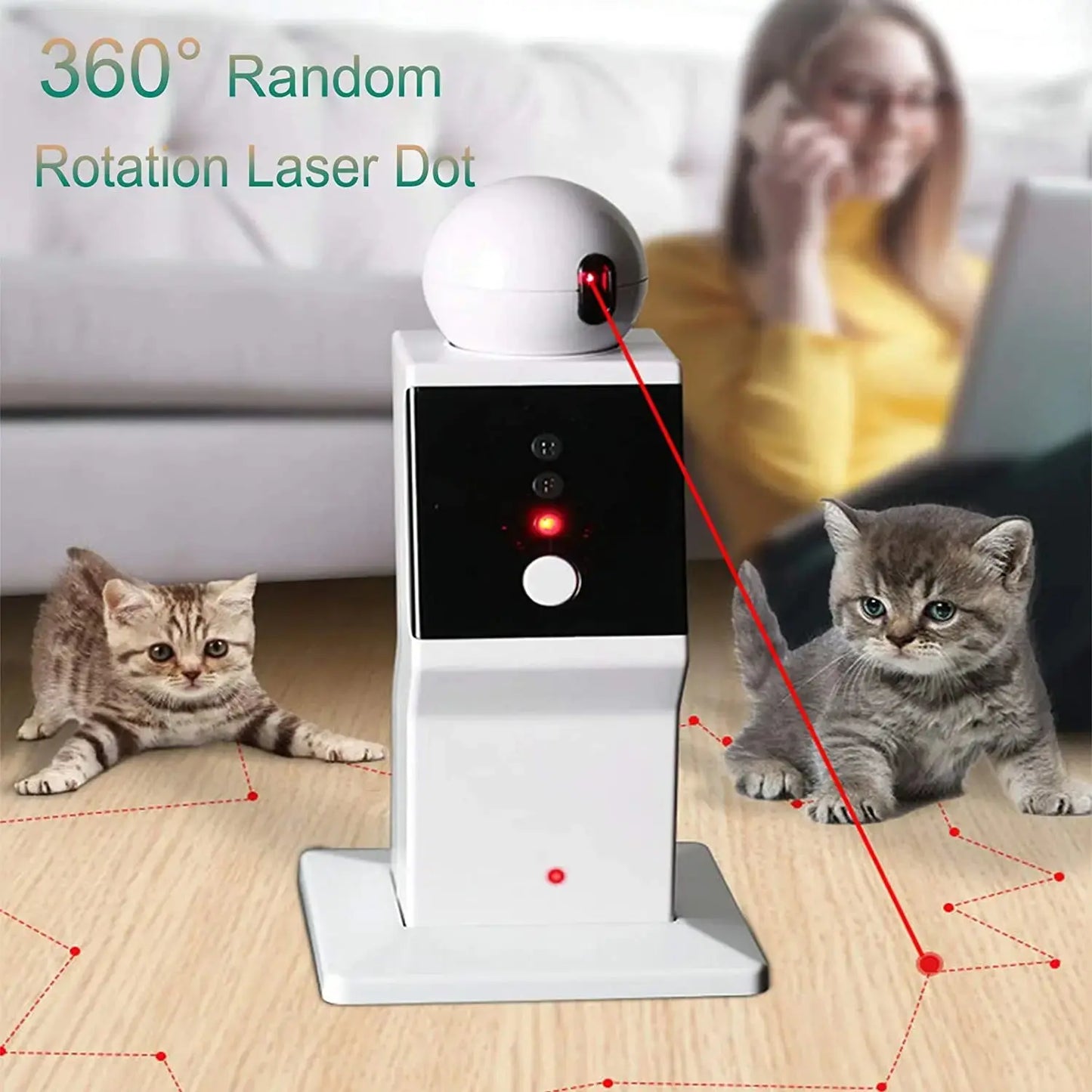 jouet Laser automatique, mouvement aléatoire, interactif, pour chats d'intérieur, chatons et chiens boutique des chats