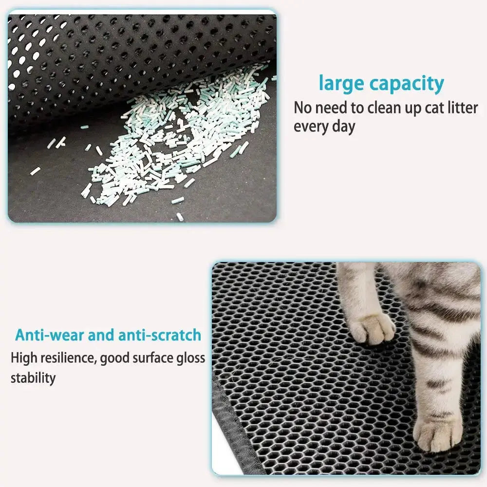 Tapis de litière pour chat, imperméable, double couche. boutique des chats